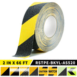 Anti Slip Traction Tape, Black & Yellow, 2in x 66ft