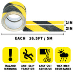 Anti-Slip Traction Tape Combo (1Roll 2in16.5ft +1Roll 1in16.5ft)