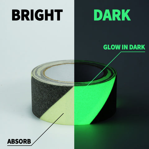 Anti-Slip Glow-in-Dark Traction Tape 2 in x 16.5 ft