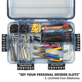 Waterproof Anti UV Storage Tool Box (Gray 14.1''x9''x2.2'')