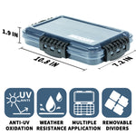 Waterproof Anti UV Storage Tool Box (Gray 10.8''x7.2''x1.9'')