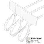 8" Cable Ties with Label Mark Tags (40Lbs) 250PCS