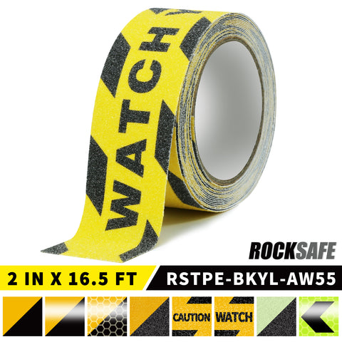 Anti-Slip Traction Tape WATCH YOUR STEP Print (2in x 16.5ft)